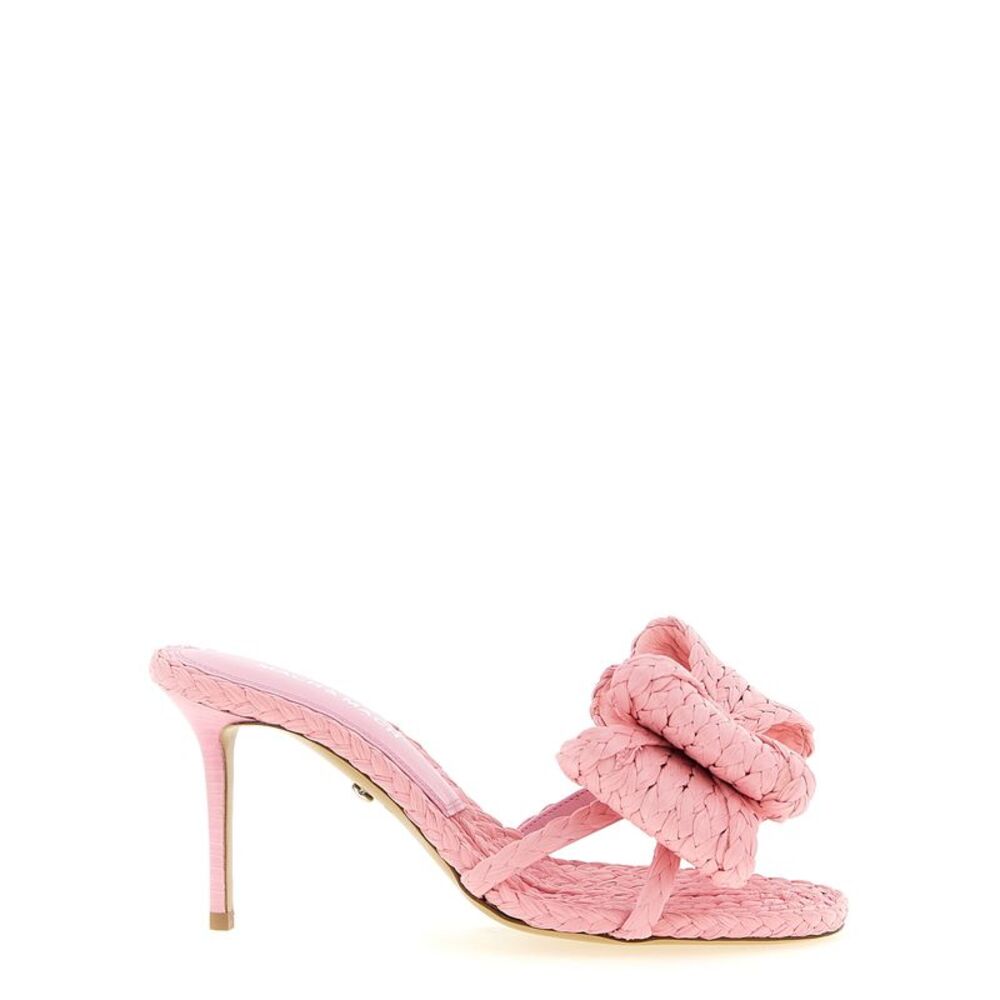 MACH & MACH Multicolor Raffia Stiletto Heel Women's Sandals
